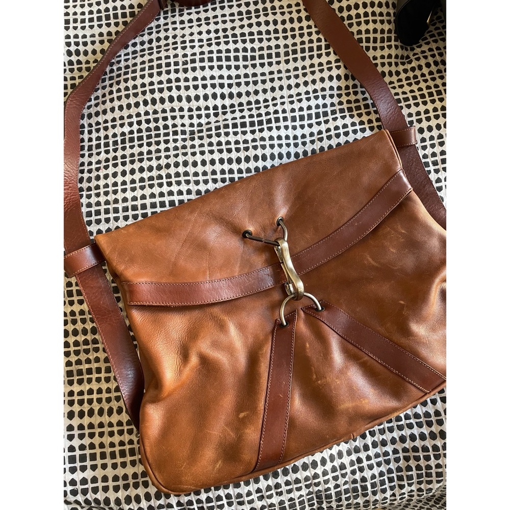 Emporio Armani vintage leather crossover bag